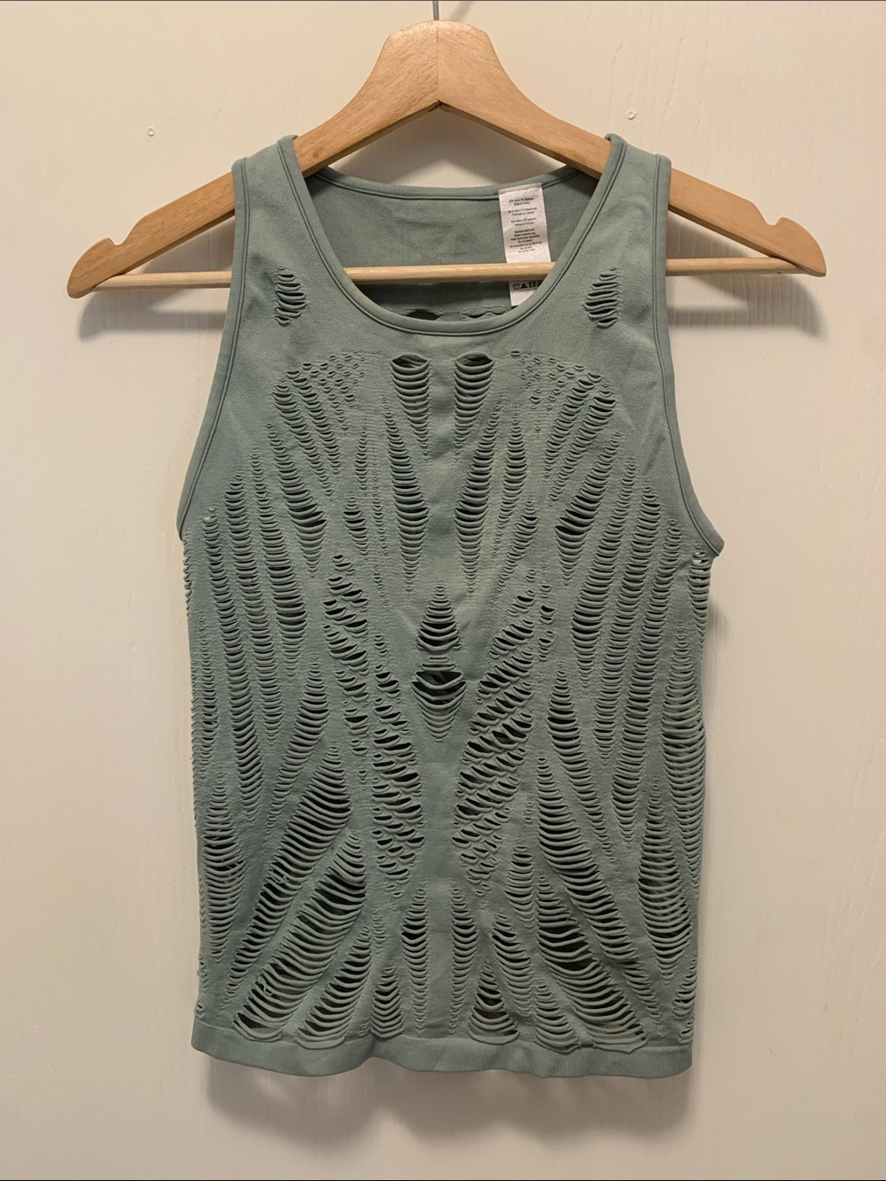 ALO Yoga Distressed Tank Top - Sage Green